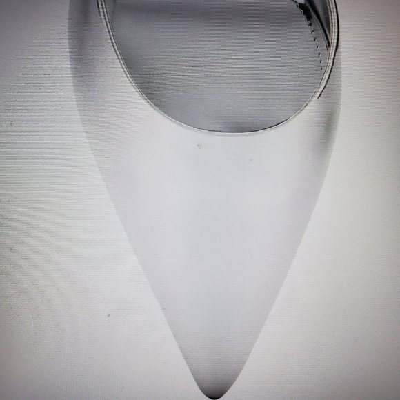 Larroude Gaga Silver Slingback Pumps | Transparent Sculptural Heel - Picture 5 of 6